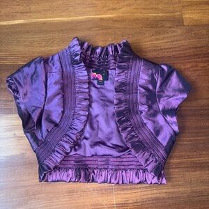 Forever 21 Shimmering Purple Ruffled Jacket